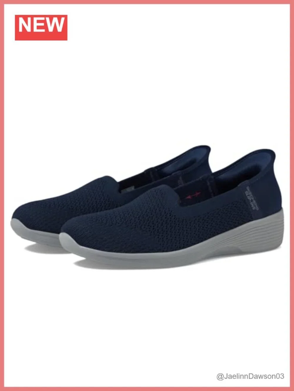 Women's Slip-On Loafers with Memory Foam - Hands-Free Knit Sneakers